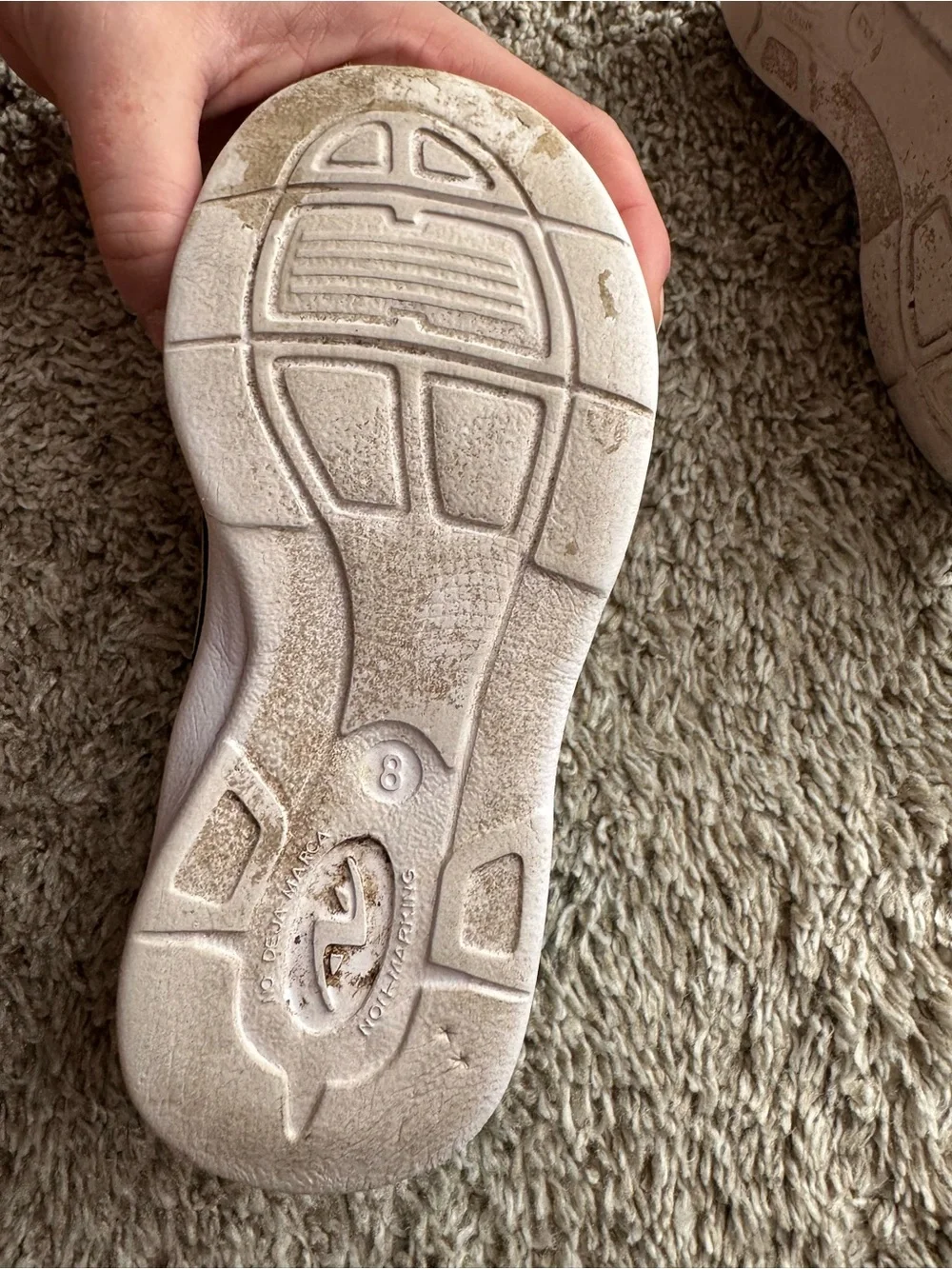 Toddler Black & White Athletic Sneakers Velcro Closure Size 8